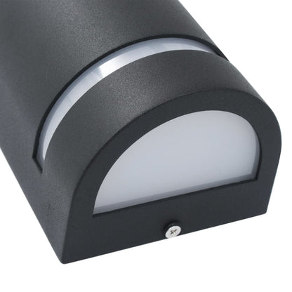 Lampade da Parete da Esterno 2 pz 35 W Nere Semicircolari | homemem39