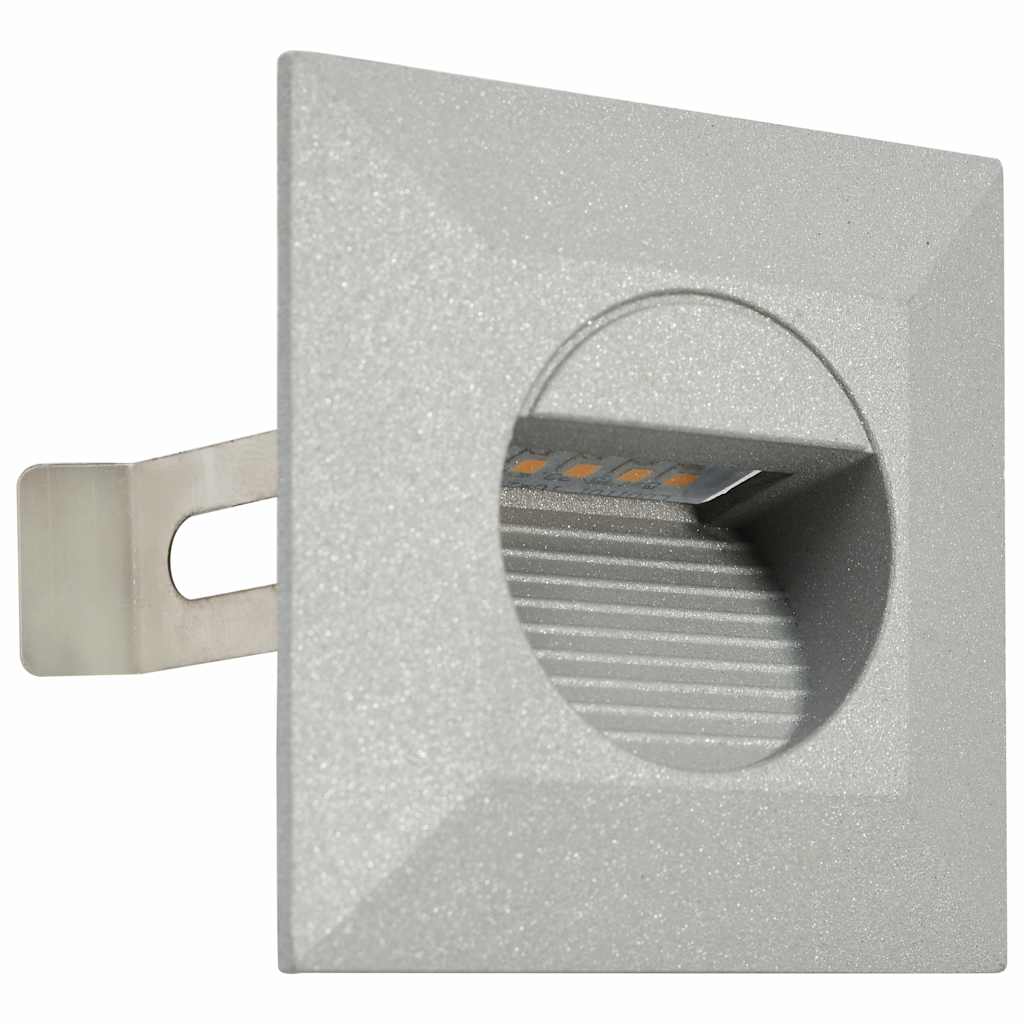 Lampade da Parete da Esterno a LED 6 pz 2 W Argento Quadrate | homemem39