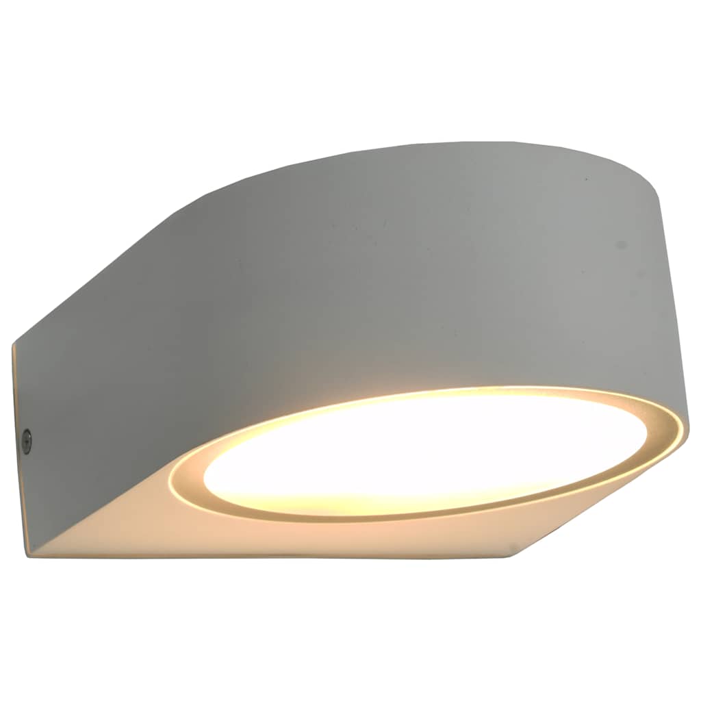 Lampade da Parete da Esterno 2 pz 11 W Bianche Rotonde | homemem39