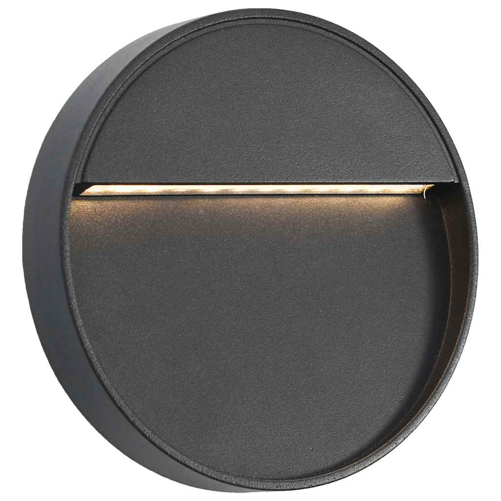 Lampade da Parete da Esterno a LED 2 pz 3 W Nere Rotonde - homemem39