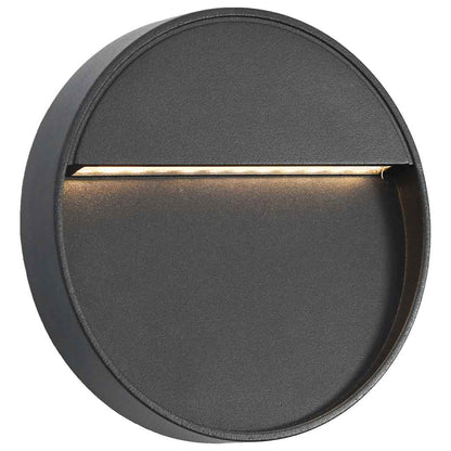 Lampade da Parete da Esterno a LED 2 pz 3 W Nere Rotonde - homemem39