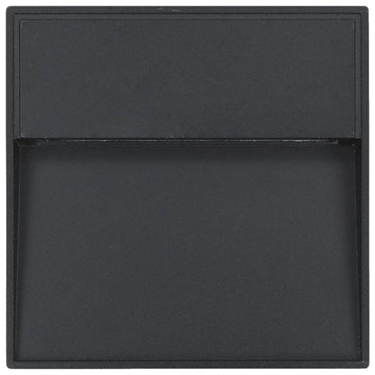 Lampade da Parete da Esterno a LED 2 pz 3 W Nere Quadrate
