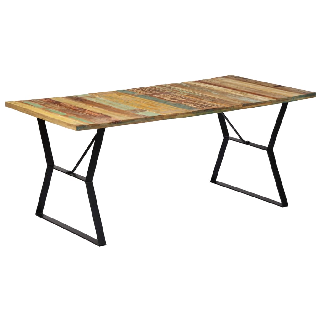 Tavolo da Pranzo 180x90x76 cm in Legno Massello di Recupero | homemem39
