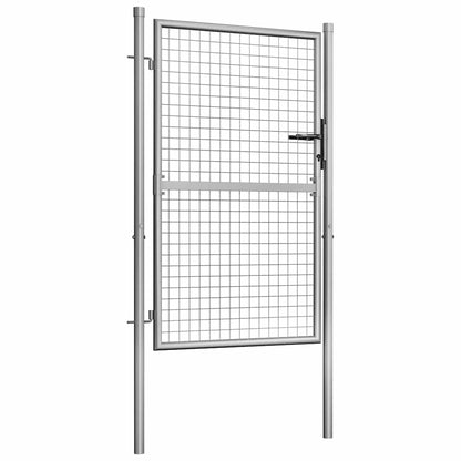 Cancello da Giardino in Acciaio Zincato 100x125 cm Argento | homemem39