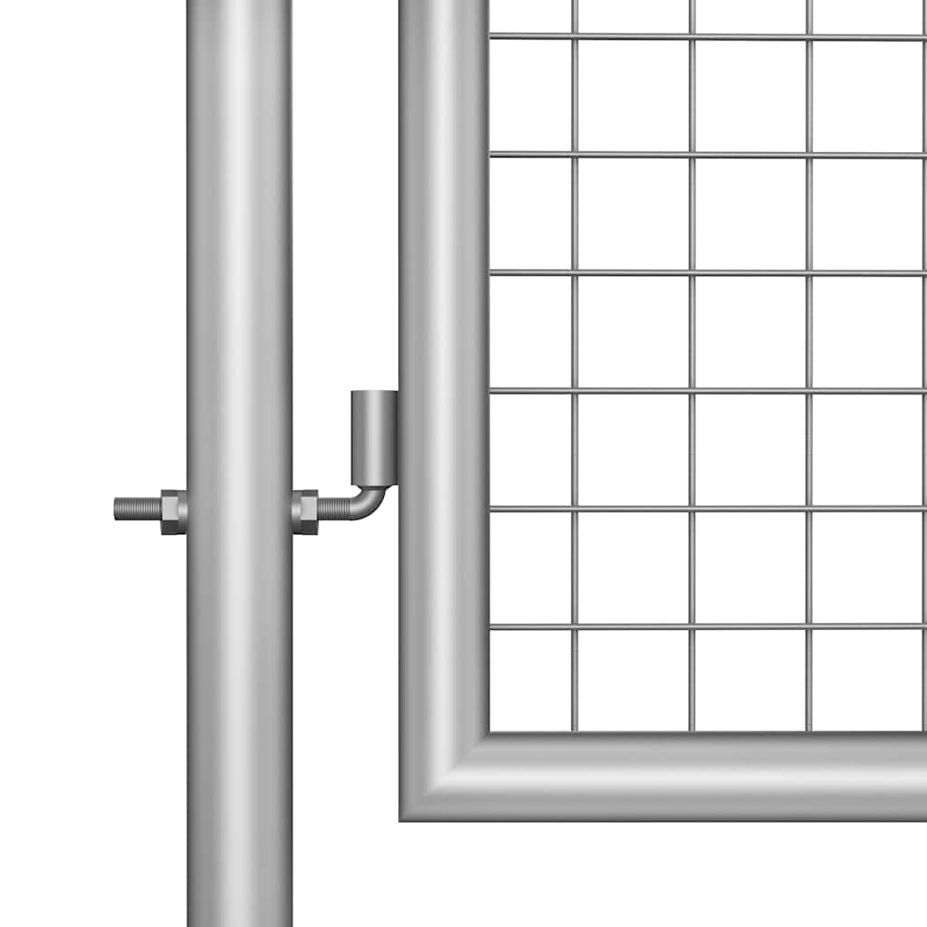 Cancello da Giardino in Acciaio Zincato 100x150 cm Argento | homemem39