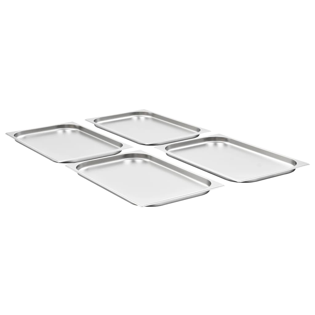 Contenitori Gastronorm 4 pz GN 1/1 20 mm in Acciaio Inox | homemem39