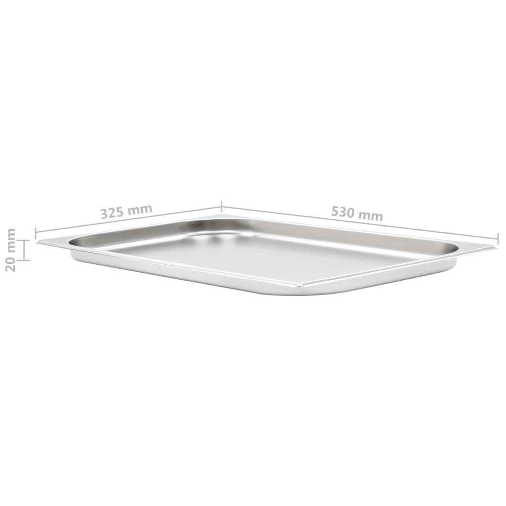 Contenitori Gastronorm 4 pz GN 1/1 20 mm in Acciaio Inox | homemem39