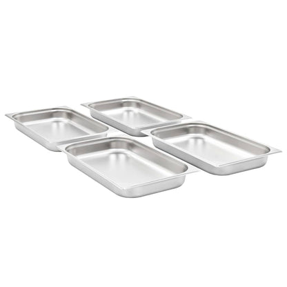 Contenitori Gastronorm 4 pz GN 1/1 65 mm in Acciaio Inox | homemem39