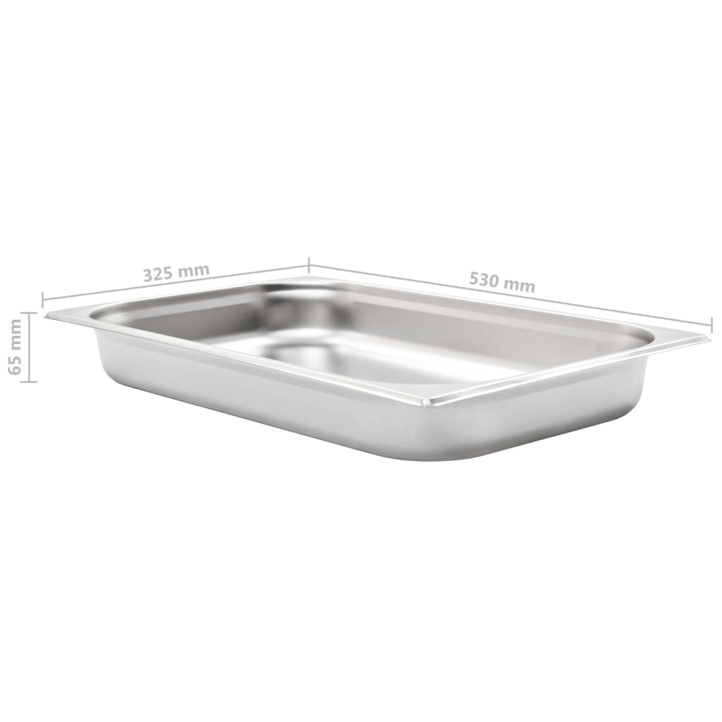 Contenitori Gastronorm 4 pz GN 1/1 65 mm in Acciaio Inox | homemem39