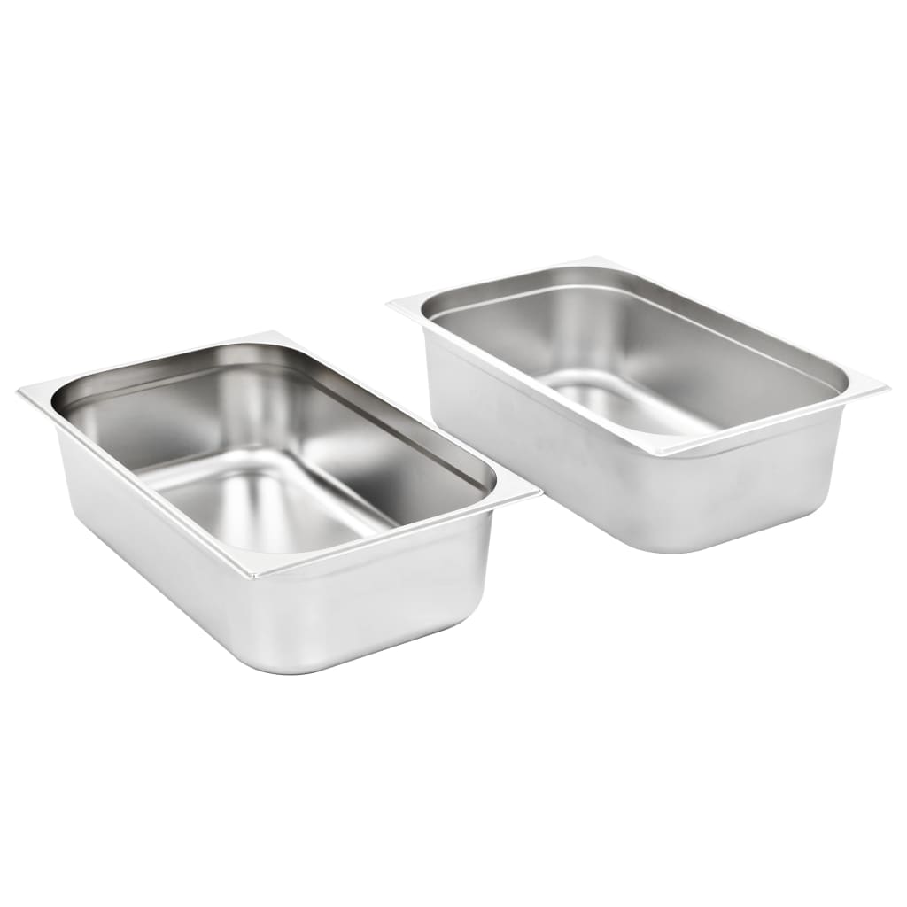 Contenitori Gastronorm 2 pz GN 1/1 150 mm in Acciaio Inox | homemem39