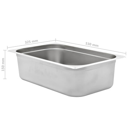 Contenitori Gastronorm 2 pz GN 1/1 150 mm in Acciaio Inox | homemem39