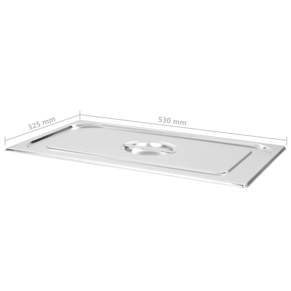 Coperchi per Contenitori Alimentari GN 1/1 2 pz in Acciaio Inox | homemem39
