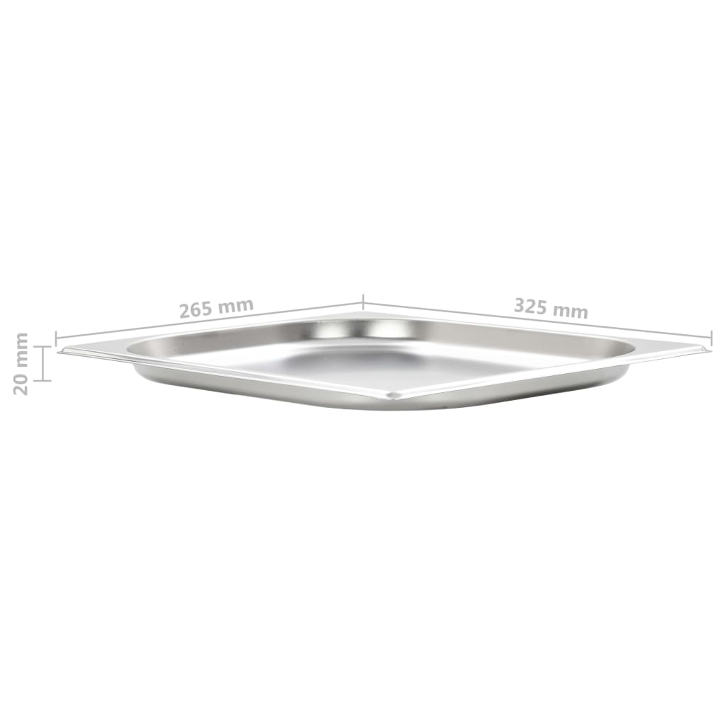 Contenitori Gastronorm 8 pz GN 1/2 20 mm in Acciaio Inox | homemem39