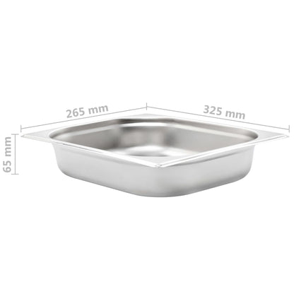 Contenitori Gastronorm 4 pz GN 1/2 65 mm in Acciaio Inox | homemem39