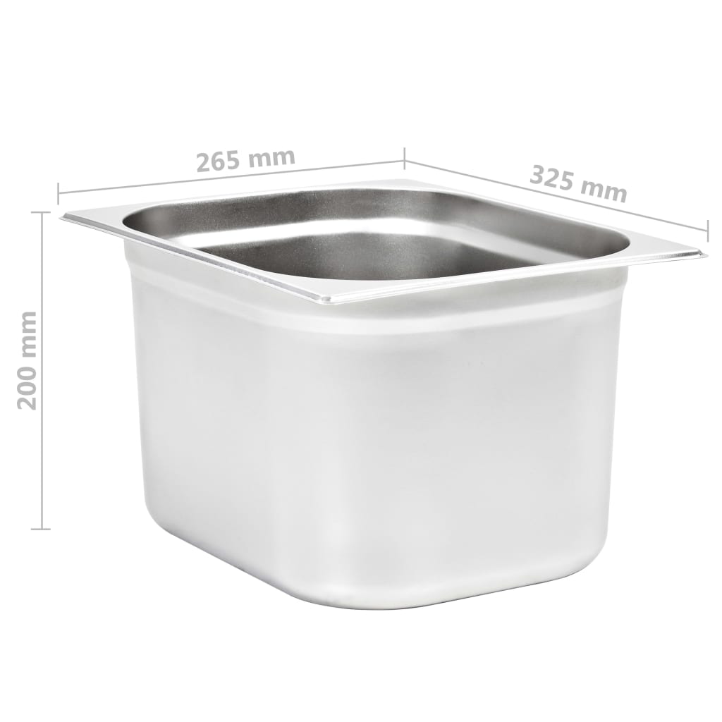 Contenitori Gastronorm 2 pz GN 1/2 200 mm in Acciaio Inox | homemem39