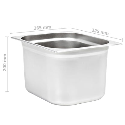 Contenitori Gastronorm 2 pz GN 1/2 200 mm in Acciaio Inox | homemem39