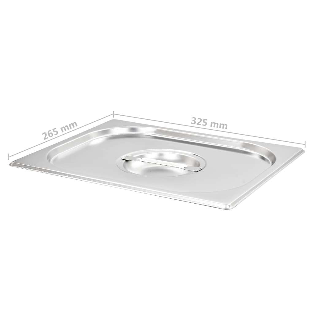 Coperchi per Teglie GN 1/2 2 pz in Acciaio Inox | homemem39