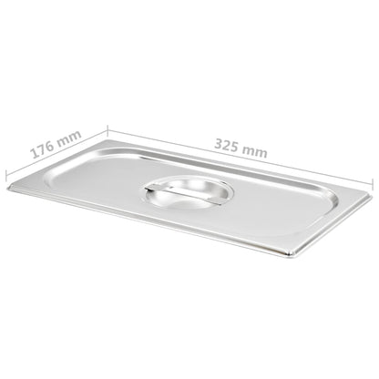 Coperchi per Teglie GN 1/3 4 pz in Acciaio Inox | homemem39