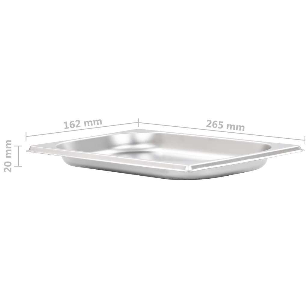 Contenitori Gastronorm 12 pz GN 1/4 20 mm in Acciaio Inox | homemem39