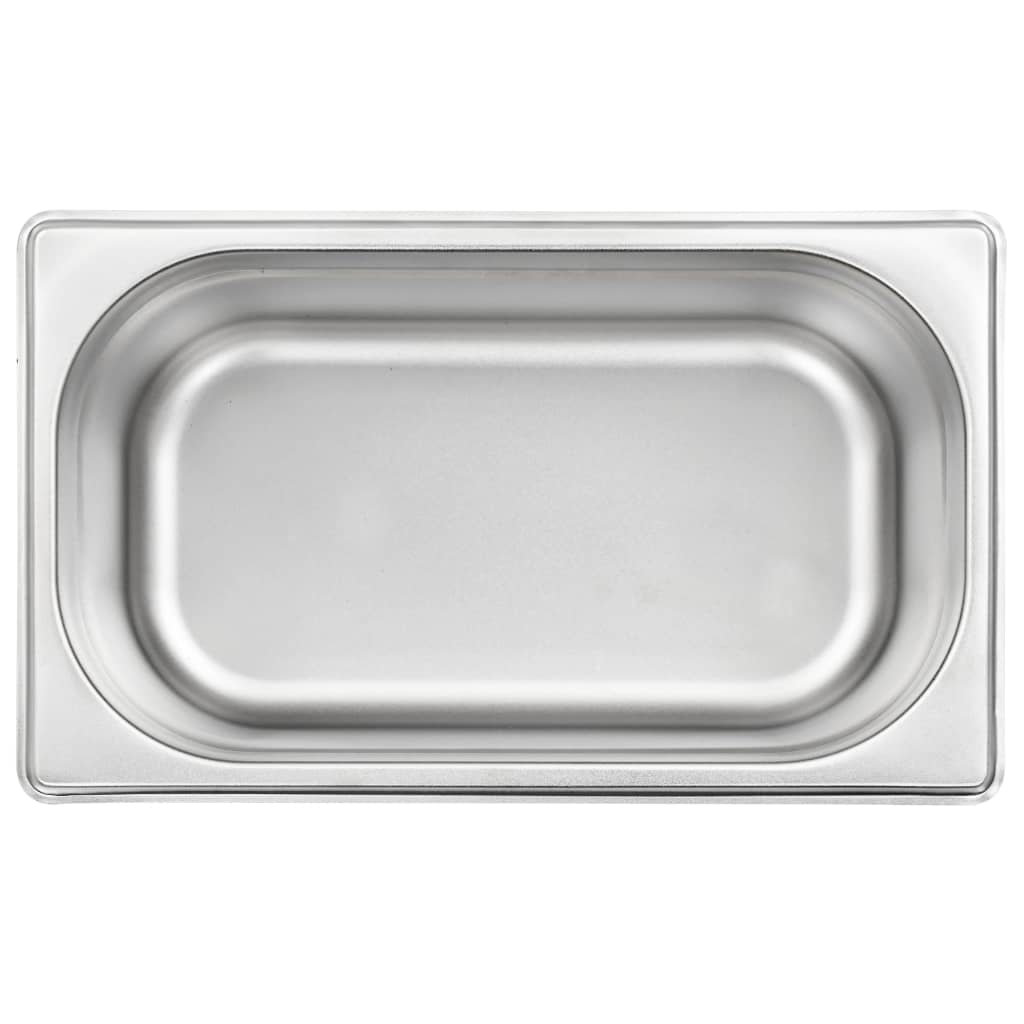 Contenitori Gastronorm 8 pz GN 1/4 100 mm in Acciaio Inox