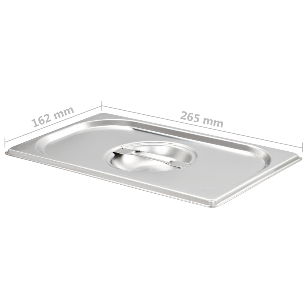 Coperchi per Teglie GN 1/4 4 pz in Acciaio Inox | homemem39