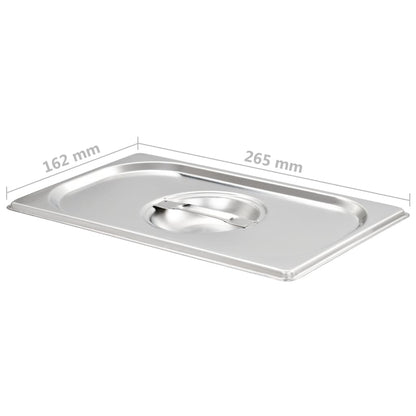 Coperchi per Teglie GN 1/4 4 pz in Acciaio Inox | homemem39