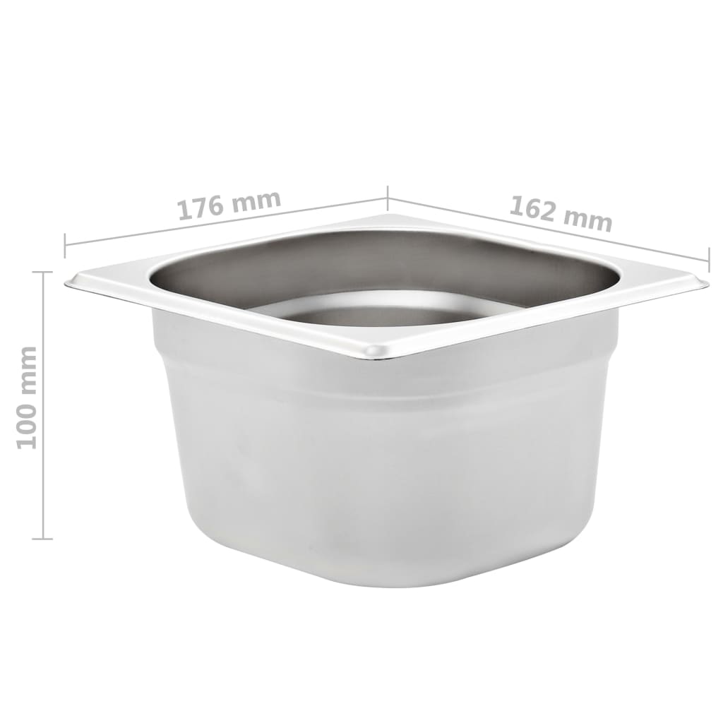 Contenitori Gastronorm 12 pz GN 1/6 100 mm in Acciaio Inox | homemem39