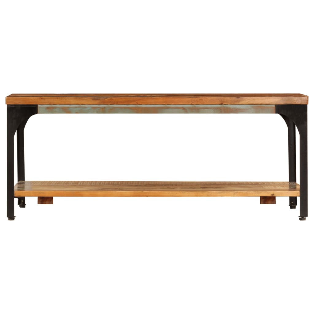 Tavolino da Caffè con Mensola 100x60x35 cm Massello di Recupero | homemem39