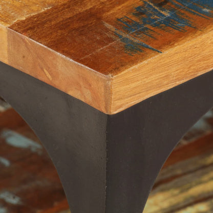 Tavolino da Caffè con Mensola 100x60x35 cm Massello di Recupero | homemem39