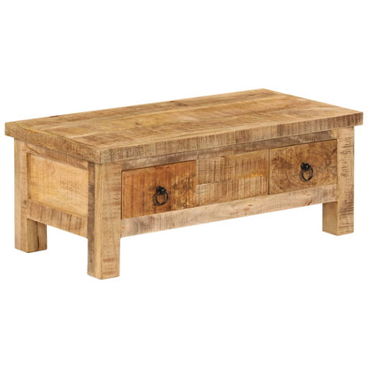 Tavolino da Salotto 90x45x35 cm in Legno Massello di Mango | homemem39