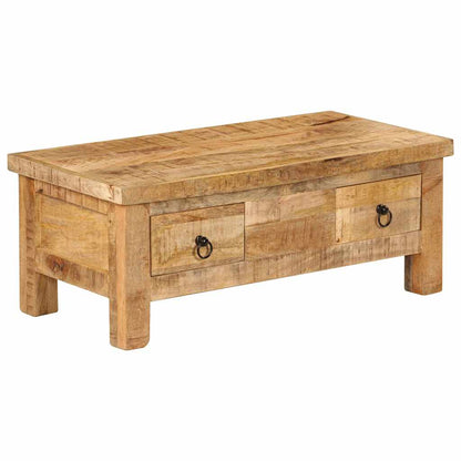 Tavolino da Salotto 90x45x35 cm in Legno Massello di Mango