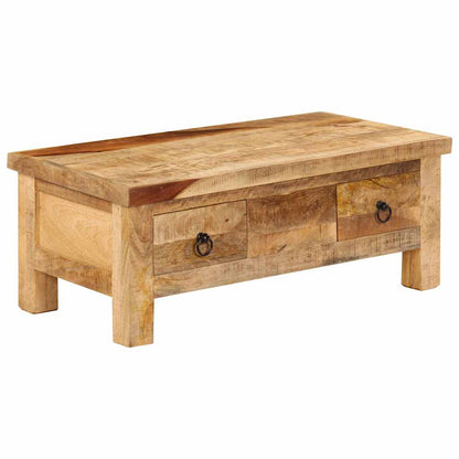 Tavolino da Salotto 90x45x35 cm in Legno Massello di Mango