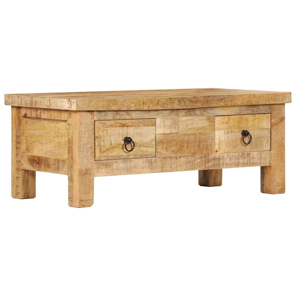 Tavolino da Salotto 90x45x35 cm in Legno Massello di Mango