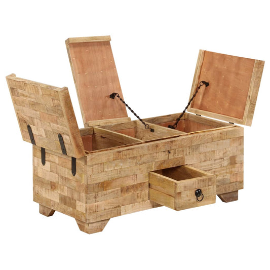 Tavolino da Salotto in Legno Massello di Mango 80x40x35 cm | homemem39