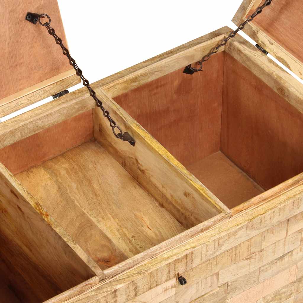 Tavolino da Salotto in Legno Massello di Mango 80x40x35 cm