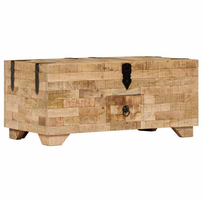 Tavolino da Salotto in Legno Massello di Mango 80x40x35 cm