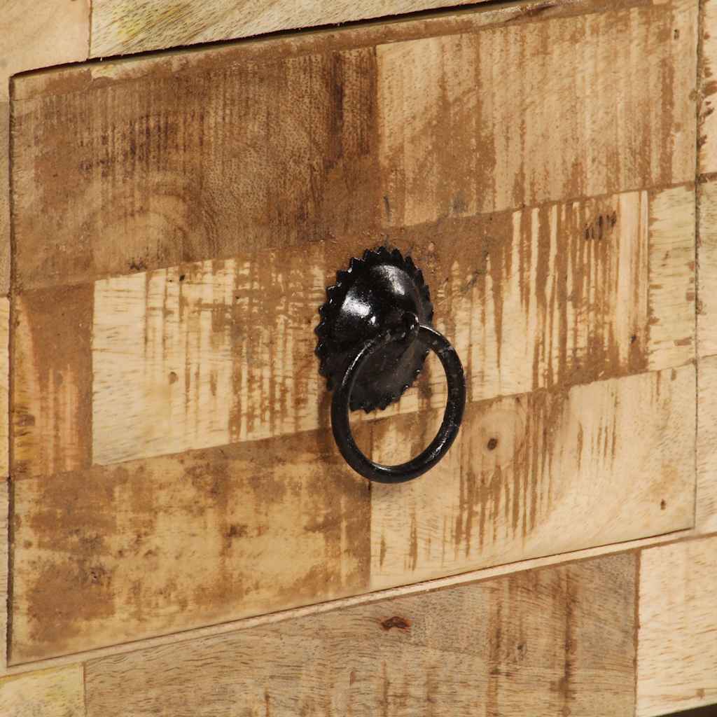 Tavolino da Salotto in Legno Massello di Mango 80x40x35 cm