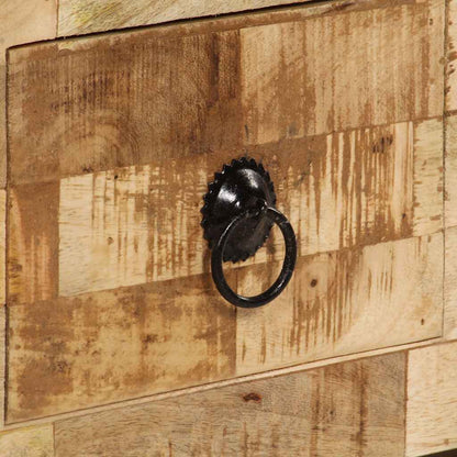 Tavolino da Salotto in Legno Massello di Mango 80x40x35 cm
