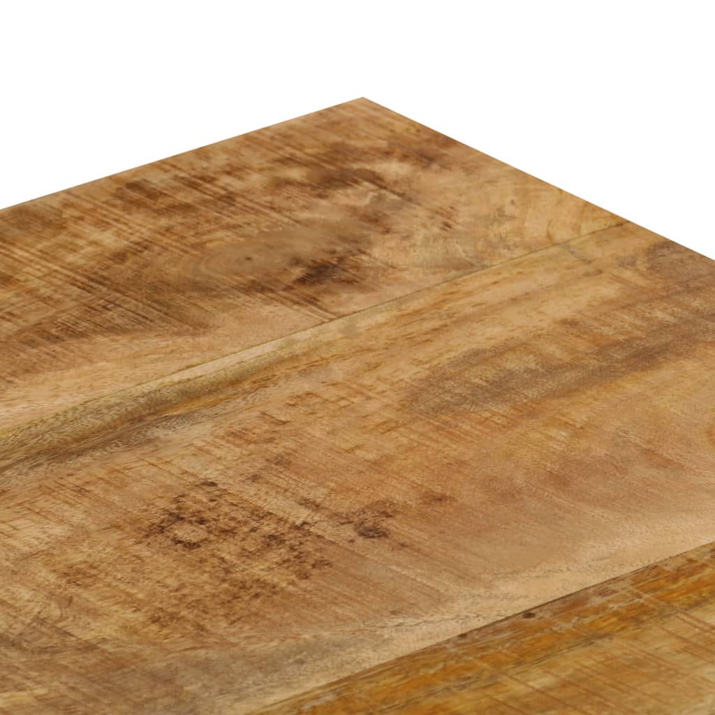 Tavolino da Salotto 100x50x35 cm Legno Massello Mango e Acciaio | homemem39