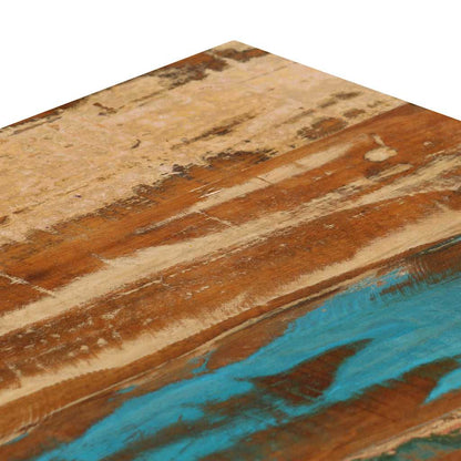 Tavolino da Salotto 100x50x35 cm Massello di Recupero e Acciaio