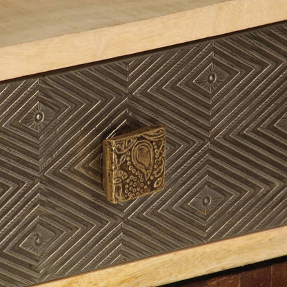 Mobile Porta TV 120x30x40 cm in Legno Massello di Mango - homemem39