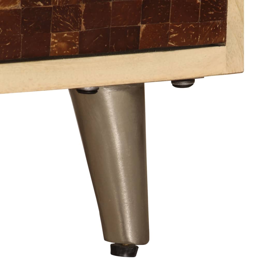 Mobile Porta TV 120x30x40 cm in Legno Massello di Mango - homemem39