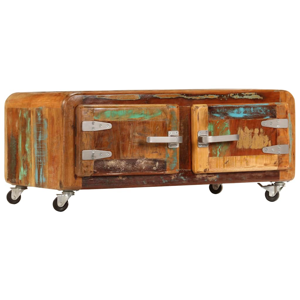 Tavolino da Salotto 85x55x40 cm in Legno Massello di Recupero