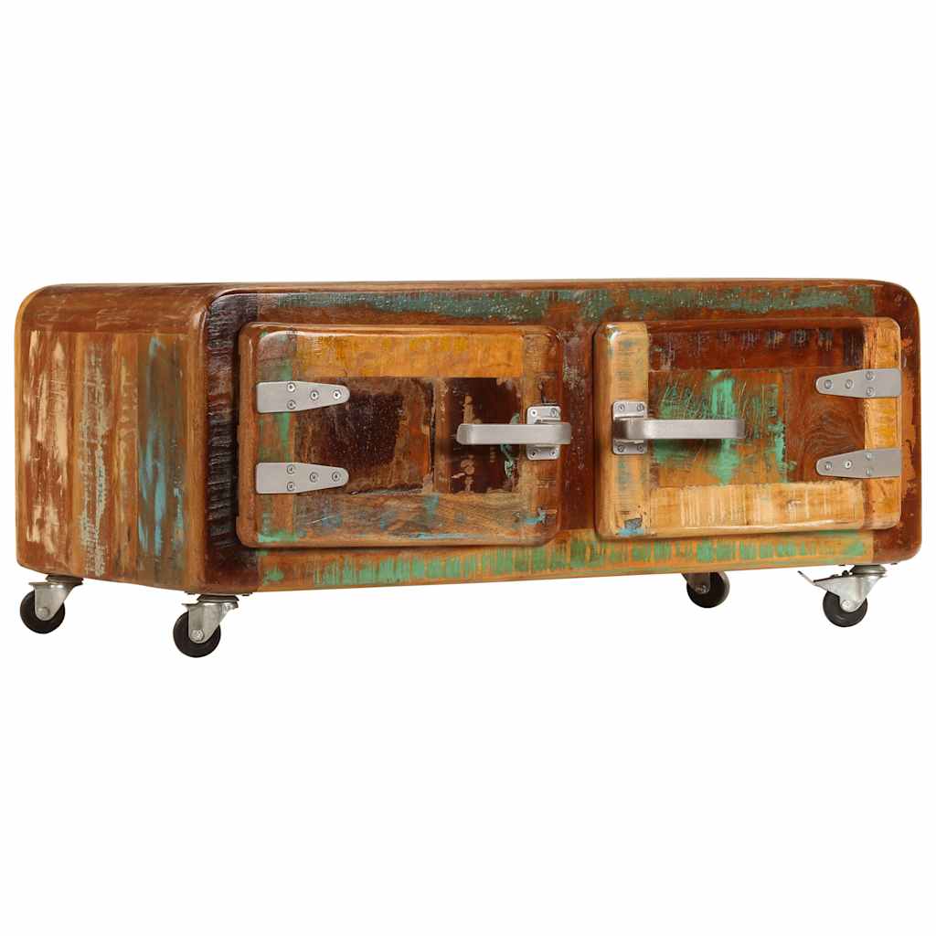 Tavolino da Salotto 85x55x40 cm in Legno Massello di Recupero