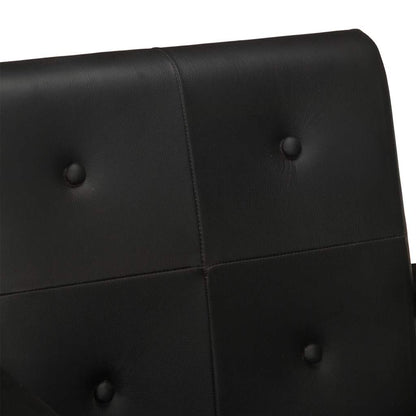 Poltrona Nera in Vera Pelle