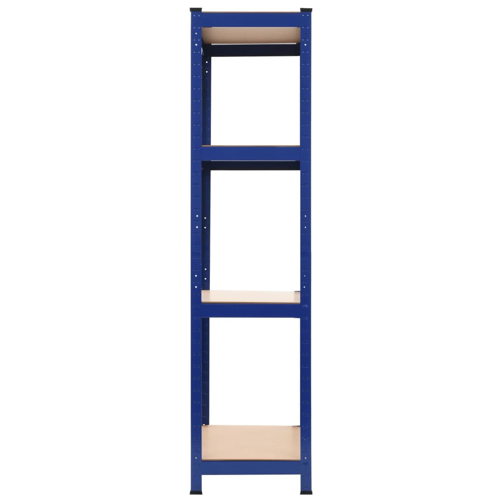 Mensola 4 Strati Blu in Acciaio e Legno Multistrato | homemem39