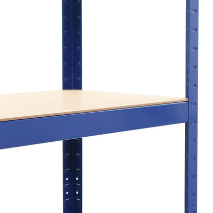 Mensola 4 Strati Blu in Acciaio e Legno Multistrato | homemem39