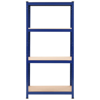 Mensole Portaoggetti 2 pz Blu 80x40x160 cm in Acciaio e MDF | homemem39