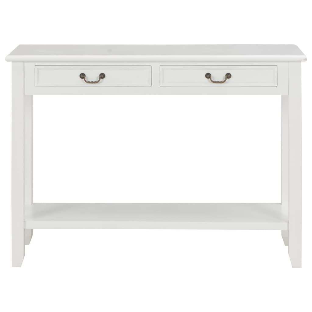 Tavolo Consolle Bianco 110x35x80 cm in Legno - homemem39