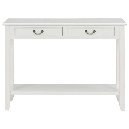Tavolo Consolle Bianco 110x35x80 cm in Legno - homemem39